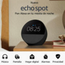 Amazon Echo Spot Altavoz Bluetooth Inteligente 2024 Negro