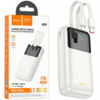 Hoco Q25 Powerbank 10.000mAh PD20W+QC3.0 con Cables de Carga Blanco