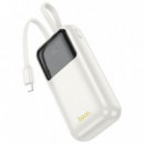 Hoco Q25 Powerbank 10.000mAh PD20W+QC3.0 con Cables de Carga Blanco