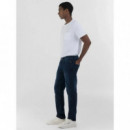 Vaqueros Hombre Vaqueros Replay Slim Anbass Dark Blue