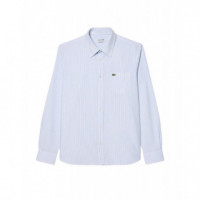 Camisas Camisa LACOSTE Rayas Algodón Oxford