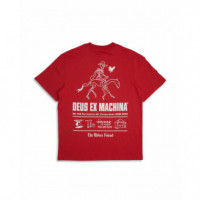 Camisetas Hombre Camiseta DEUS EX MACHINA Camperdown Address Valiant Red