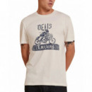 Camisetas Hombre Camiseta DEUS EX MACHINA Old Turps Vintage White