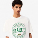 Camisetas Hombre Camiseta LACOSTE de Punto Jersey y Corte Holgado