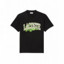 Camisetas Hombre Camiseta LACOSTE Punto Jersey Black