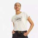 Camisas y tops Camiseta Levi's® Gráfica Boxy Crema