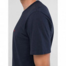 Camisetas Hombre Camiseta REPLAY de Punto con Bordado Night Blue