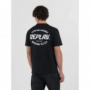 Camisetas Hombre Camiseta REPLAY Estampado Custom Garage Black