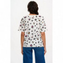 Sugarhill Brighton camisetas mujer Camiseta SUGARHILL Kinsley Off White Colour Pop Leopard