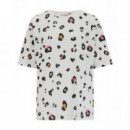 SUGARHILL BRIGHTON Camisetas Mujer Camiseta Sugarhill Kinsley Off White Colour Pop Leopard