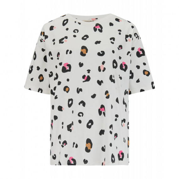 SUGARHILL BRIGHTON Camisetas Mujer Camiseta Sugarhill Kinsley Off White Colour Pop Leopard