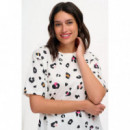 SUGARHILL BRIGHTON Camisetas Mujer Camiseta Sugarhill Kinsley Off White Colour Pop Leopard