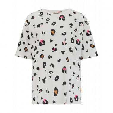 Sugarhill Brighton camisetas mujer Camiseta SUGARHILL Kinsley Off White Colour Pop Leopard