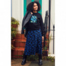 Sugarhill Brighton Falda SUGARHILL Duska Black/Blue Leopard Spots