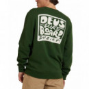 Jerséis y Sudaderas Sudadera DEUS EX MACHINA Nice To See You Crew Hillside Green