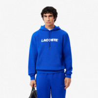 Jerséis y Sudaderas Sudadera LACOSTE con Capucha Estampada Azul