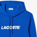 Jerséis y Sudaderas Sudadera LACOSTE con Capucha Estampada Azul