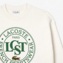 Jerséis y Sudaderas Sudadera Lacoste Gráfica de Corte Holgado Blanco