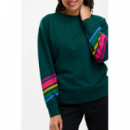 Sugarhill Brighton Jerséis y Sudaderas Sudadera SUGARHILL Eadie Dark Green