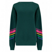 Sugarhill Brighton Jerséis y Sudaderas Sudadera SUGARHILL Eadie Dark Green