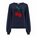 Sugarhill Brighton Jerséis y Sudaderas Sudadera SUGARHILL Tiff Navy Cherry Good