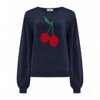 Sugarhill Brighton Jerséis y Sudaderas Sudadera SUGARHILL Tiff Navy Cherry Good