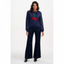 Sugarhill Brighton Jerséis y Sudaderas Sudadera SUGARHILL Tiff Navy Cherry Good