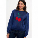 Sugarhill Brighton Jerséis y Sudaderas Sudadera SUGARHILL Tiff Navy Cherry Good