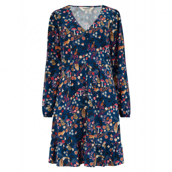 Sugarhill Brighton Vestidos Vestido SUGARHILL Bibi Navy Midnight Woodland