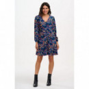 Sugarhill Brighton Vestidos Vestido SUGARHILL Bibi Navy Midnight Woodland