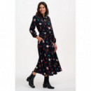 Sugarhill Brighton Vestidos Vestido SUGARHILL Dottie Maxi Camisero Black Lucky Charms