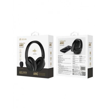 DEVIA Auricular de Casco Bluetooth PRO1 ANC Cancelacion de Ruido,Plegable,20H,Con Estuche