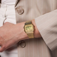 Reloj Casio Vintage A158WETG-9 Unisex Digital Dorado - Retro