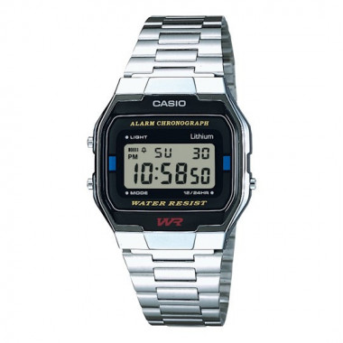 Reloj Casio Vintage A163WA-1Q Unisex Digital Plateado - Retro