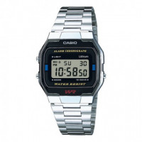 Reloj Casio Vintage A163WA-1Q Unisex Digital Plateado - Retro