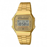 Reloj Casio Vintage A168WG-9E Unisex Digital Dorado - Retro