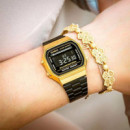 Reloj Casio Vintage A168WEGB-1B Unisex Digital Negro y Dorado - Retro