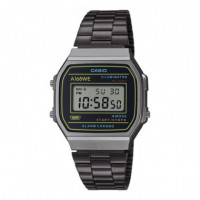 Reloj Casio Vintage A168WEHB-1A Unisex Digital Negro con Detalles Retro