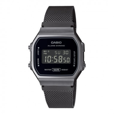 Reloj Casio Vintage A168WEMB-1B Unisex Digital Negro con Correa de Malla