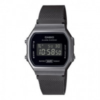 Reloj Casio Vintage A168WEMB-1B Unisex Digital Negro con Correa de Malla