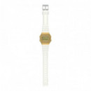 Reloj Casio Vintage A168XESG-9A Unisex Digital Dorado con Correa Transparente