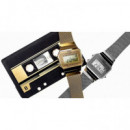 Reloj Casio Vintage A700WEM-7A Unisex Digital Ultrafino Plateado Con Correa De Malla