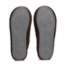 PANTUFLAS DE TEJIDO POLAR CON LOGO BORDADO