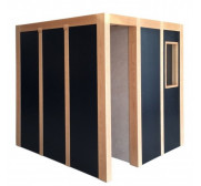 Soundproofed acoustic booth