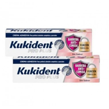 Kukident Pro Plus Duplo sin Sabor 40G  VICKS LAB