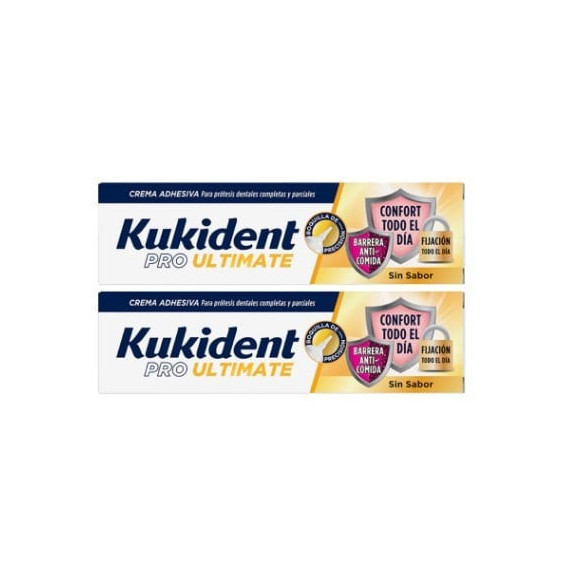 Kukident Pro Ultimate Duplo sin Sabor 40G  VICKS LAB