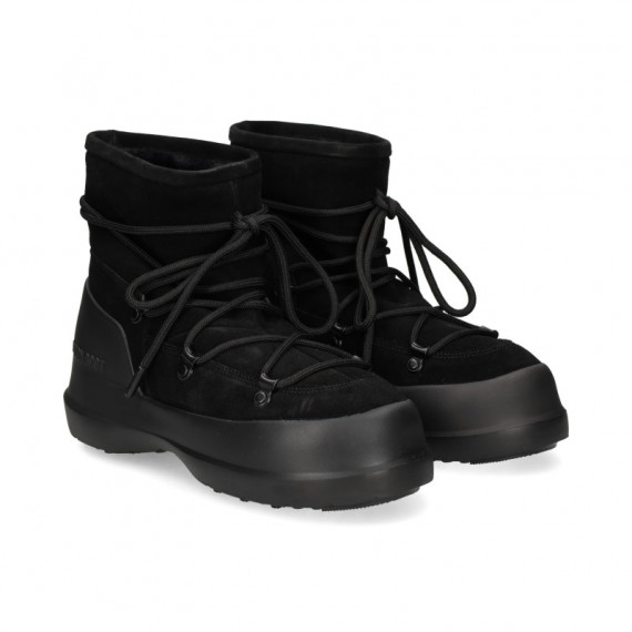 Botin Acordonado ante Negro  MOON BOOT