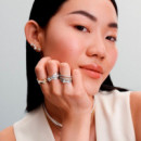 Anillo Banda Cruzada Lazo Brillante 193553C01  PANDORA