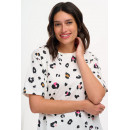 SUGARHILL BRIGHTON Camisetas Mujer Camiseta Sugarhill Kinsley Off White Colour Pop Leopard