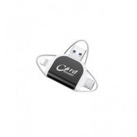 ANDOWL Lector Tarjeta con Toma Ligtning/tipo C/usb a Q-OTG90